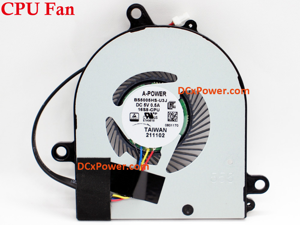 (image for) Laptop Internal Fan for MSI Prestige 15 A12S A12SC A12U A12UC A12UD MS-16S8 Series CPU GPU Cooling Inside Left Right Cooler Assembly Genuine